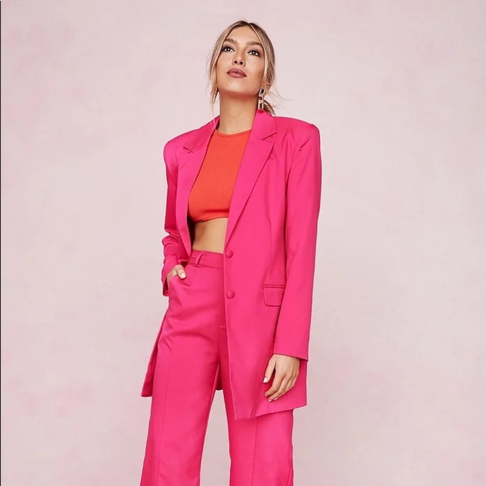 Nasty Gal Tailored Oversized Button Down Blazer